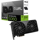 ASUS GeForce RTX 5060 DUAL OC EVO Edition 8GB, Scheda grafica Nero, GeForce RTX 5060, 8 GB, GDDR7, 128 bit, 7680 x 4320 Pixel, PCI Express 5.0