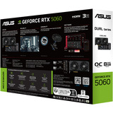 ASUS GeForce RTX 5060 DUAL OC EVO Edition 8GB, Scheda grafica Nero, GeForce RTX 5060, 8 GB, GDDR7, 128 bit, 7680 x 4320 Pixel, PCI Express 5.0