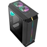 Aerocool Gladiator Duo Midi Tower Nero, Chassis Tower Nero, Midi Tower, PC, Nero, ATX, micro ATX, Mini-ITX, ABS, SPCC, Giocare