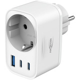 Ansmann Caricatore USB Home Socket HS330 / 3A/30W/ 3 Porte, Caricabatterie bianco