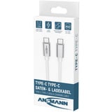 Ansmann Cavo dati e di ricarica USB Tipo-C a Tipo-C bianco