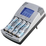 Ansmann PhotoCam IV Nero, Grigio, Caricabatterie argento/grigio, AA / AAA, Nero, Grigio, 2/4, 4, 0.5 A