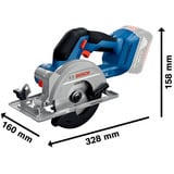 Bosch Sega circolare a batteria GKS 18V-51 Professional solo, 18Volt blu/Nero