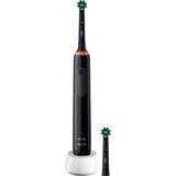 Braun Pro 3 Spazzolino Elettrico Ricaricabile Nero Pro3 3000, 2 Testine, 1 Spazzolino, Spazzolino da denti elettrico Nero, 2 Testine, 1 Spazzolino, Adulto, Spazzolino rotante-oscillante, Cura quotidiana, Sensibile, Sbiancante, Nero, 2 min, Nero