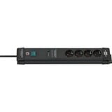 Brennenstuhl Multipresa Premium-Line 4 vie, Ciabatta Nero