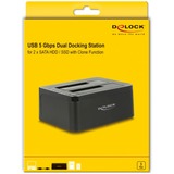 DeLOCK Docking station doppia per 2 x SATA HDD / SSD 