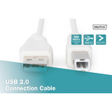 Digitus Cavo di collegamento USB 2.0 USB-A (spina) > USB-B (spina) beige