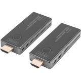 Digitus DS-55323, Estensione HDMI Nero/Argento