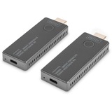Digitus DS-55323, Estensione HDMI Nero/Argento