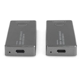 Digitus DS-55323, Estensione HDMI Nero/Argento