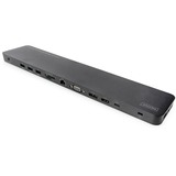 Digitus Docking station universale da 14", USB Type-C™ Nero, USB Type-C™, Cablato, USB 3.2 Gen 1 (3.1 Gen 1) Type-C, 100 W, 1000 Mbit/s, Nero, MMC, MicroSD (TransFlash), SDHC