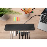 Digitus Docking station universale da 14", USB Type-C™ Nero, USB Type-C™, Cablato, USB 3.2 Gen 1 (3.1 Gen 1) Type-C, 100 W, 1000 Mbit/s, Nero, MMC, MicroSD (TransFlash), SDHC