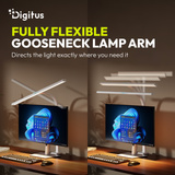 Digitus Lampada da scrivania LED, Luce LED bianco
