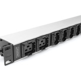 Digitus Multipresa 19" PDU con profilo in alluminio, 10 vie, 8x C13, 2x C19, Ciabatta Nero/alluminio