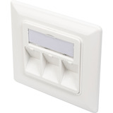 Digitus Scatola vuota per moduli Keystone, 3x RJ-45, Scatola di giunzione bianco