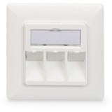 Digitus Scatola vuota per moduli Keystone, 3x RJ-45, Scatola di giunzione bianco