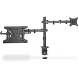 Digitus Supporto singolo per monitor e supporto per notebook, Base per monitor Nero (opaco)