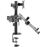 Digitus Supporto singolo per monitor e supporto per notebook, Base per monitor Nero (opaco)