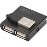 Digitus USB 2.0 4 porte, Hub USB Nero