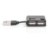 Digitus USB 2.0 4 porte, Hub USB Nero