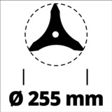 EINHELL 3405082 accessorio per decespugliatore e tagliabordi Lama per decespugliatore, Lama di ricambio Lama per decespugliatore, Nero, Einhell GC-MM 52 I AS, 25,5 cm, 300 g