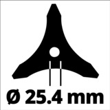 EINHELL 3405082 accessorio per decespugliatore e tagliabordi Lama per decespugliatore, Lama di ricambio Lama per decespugliatore, Nero, Einhell GC-MM 52 I AS, 25,5 cm, 300 g
