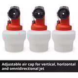 EINHELL Sistema di verniciatura a spruzzo a batteria Power X-Change TE-SY 18/90 Li-Solo, 18 Volt, Pistola a spruzzo rosso/Nero