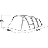 Easy Camp 120495 Hamra 5, Tenda grigio
