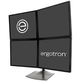 Ergotron DS Series DS100 Quad Monitor Desk Stand 61 cm (24") Nero Scrivania Nero, 14 kg, 61 cm (24"), 75 x 75 mm, 100 x 100 mm, Nero