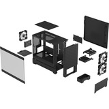 Fractal Design Pop Mini Air Mini Tower Nero Nero, Mini Tower, PC, Nero, micro ATX, Mini-ITX, Acciaio, Vetro temperato, Multi