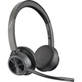 HP Cuffie VOYAGER 4320-M certificate per Microsoft Teams con supporto di ricarica, Headset Nero, Wireless, Musica e Chiamate, 162 g, Auricolare, Nero