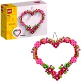 LEGO Iconic 40638 Cuore Ornamento Giocattolo, Kit Arti e Mestieri da Esposizione con Fiori, Foglie e Cuoricini, Regalo per Bambini 9+, Giochi di costruzione Kit Arti e Mestieri da Esposizione con Fiori, Foglie e Cuoricini, Regalo per Bambini 9+, Set da costruzione, 9 anno/i, Plastica, 254 pz, 188 g
