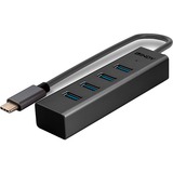 Lindy 43325 hub di interfaccia USB 3.2 Gen 1 (3.1 Gen 1) Type-C 5000 Mbit/s Grigio, Hub USB USB 3.2 Gen 1 (3.1 Gen 1) Type-C, USB 3.2 Gen 1 (3.1 Gen 1) Type-A, 5000 Mbit/s, Grigio, Alluminio, Plastica, 0,3 m