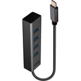 Lindy 43325 hub di interfaccia USB 3.2 Gen 1 (3.1 Gen 1) Type-C 5000 Mbit/s Grigio, Hub USB USB 3.2 Gen 1 (3.1 Gen 1) Type-C, USB 3.2 Gen 1 (3.1 Gen 1) Type-A, 5000 Mbit/s, Grigio, Alluminio, Plastica, 0,3 m