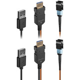 Lindy Extender HDMI 8K60 fibra MPO 100m, Estensione HDMI arancione /Nero