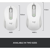 Logitech Signature M650 mouse Mano destra RF senza fili + Bluetooth Ottico 2000 DPI bianco, Mano destra, Ottico, RF senza fili + Bluetooth, 2000 DPI, Bianco