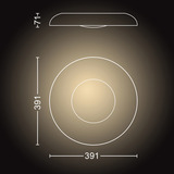 Philips Hue White Ambiance Still Lampada da Soffitto, Luce LED bianco