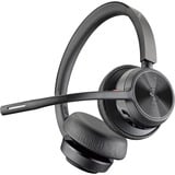 Poly Cuffie Poly VOYAGER 4320-M certificate per Microsoft Teams con supporto di ricarica, Headset Nero, Wireless, Musica e Chiamate, 162 g, Auricolare, Nero