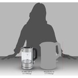 ProfiCook Bollitore d'acqua in vetro PC-WKS 1229 G accaio/Nero