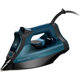 Rowenta Everlast Anticalc, Ferro da stiro Nero/Blu, Ferro da stiro a secco e a vapore, Piastra Microsteam 400, 2,5 m, 200 g/min, Nero, Blu, 50 g/min