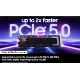 SAMSUNG 9100 PRO PCIe® 5.0 NVMe™ M.2 SSD - 1 TB, Disco a stato solido 1 TB, M.2, 14700 MB/s