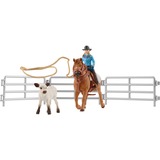 Schleich Farm World Cowgirl Team Roping Fun, Gioco figura Fattoria, 3 anno/i, Multicolore