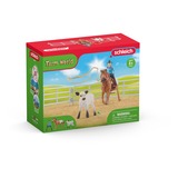 Schleich Farm World Cowgirl Team Roping Fun, Gioco figura Fattoria, 3 anno/i, Multicolore