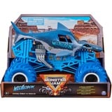 Spin Master Monster Jam, veicolo Monster Truck ufficiale Megalodon, veicolo die-cast da collezione, in scala 1:24, giocattoli per bambini e bambine dai 3 anni in su,  veicolo da gioco Monster Jam , veicolo Monster Truck ufficiale Megalodon, veicolo die-cast da collezione, in scala 1:24, giocattoli per bambini e bambine dai 3 anni in su, Monster truck, 3 anno/i, Metallo, Plastica, Blu