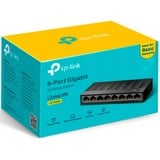 TP-Link LS1008G Non gestito Gigabit Ethernet (10/100/1000) Nero, Interruttore Nero, Non gestito, Gigabit Ethernet (10/100/1000), Montabile a parete