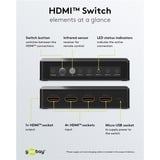 goobay 58489, Switch HDMI Nero