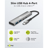 goobay 76563, Hub USB grigio