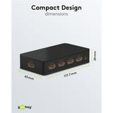 goobay Selettore HDMI 4 a 1 (4K @ 60Hz), Switch HDMI Nero