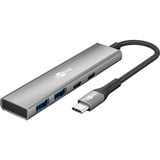 goobay Slim 4-Port USB-C a USB-C/USB-A 5 Gbit/s, Hub USB grigio