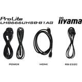 iiyama LH8666UHSB-B1AG, Public Display Nero (opaco)